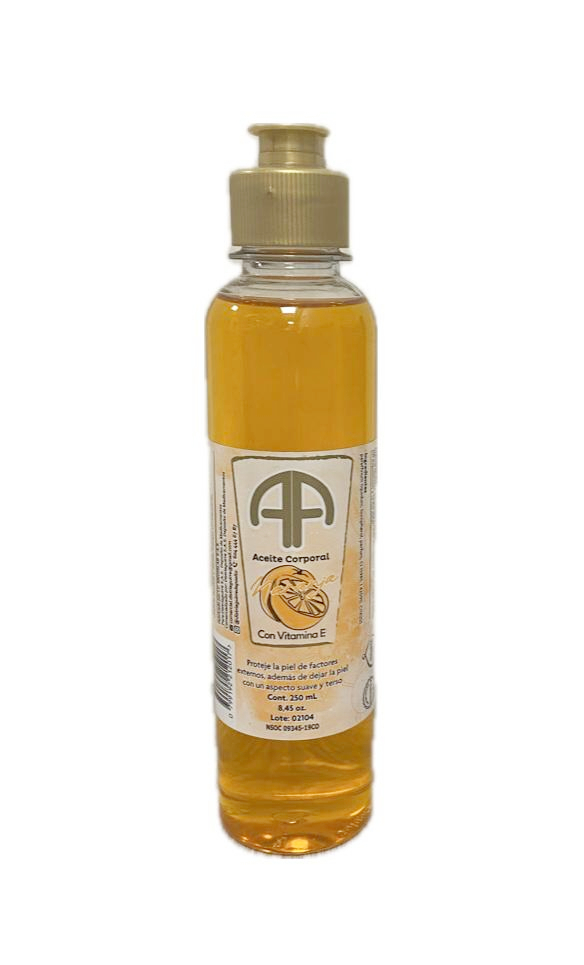 ACEITE CORPORAL DE NARANJA CON VITAMINA E AA FRASCO X 250 ML 