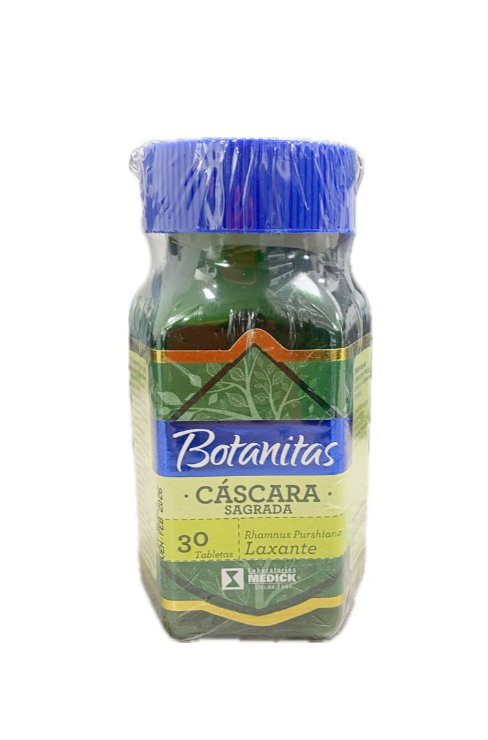 CASCARA SAGRADA FRASCO X 30 TABLETAS BOTANITAS 
