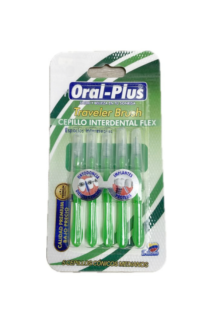 CEPILLO INTERDENTAL FLEX ORAL PLUS X 5 UNIDADES