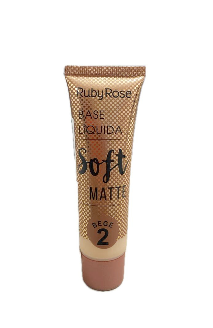 BASE LIQUIDA RUBY ROSE SOFT MATTE BEGE #2 X 29 ML