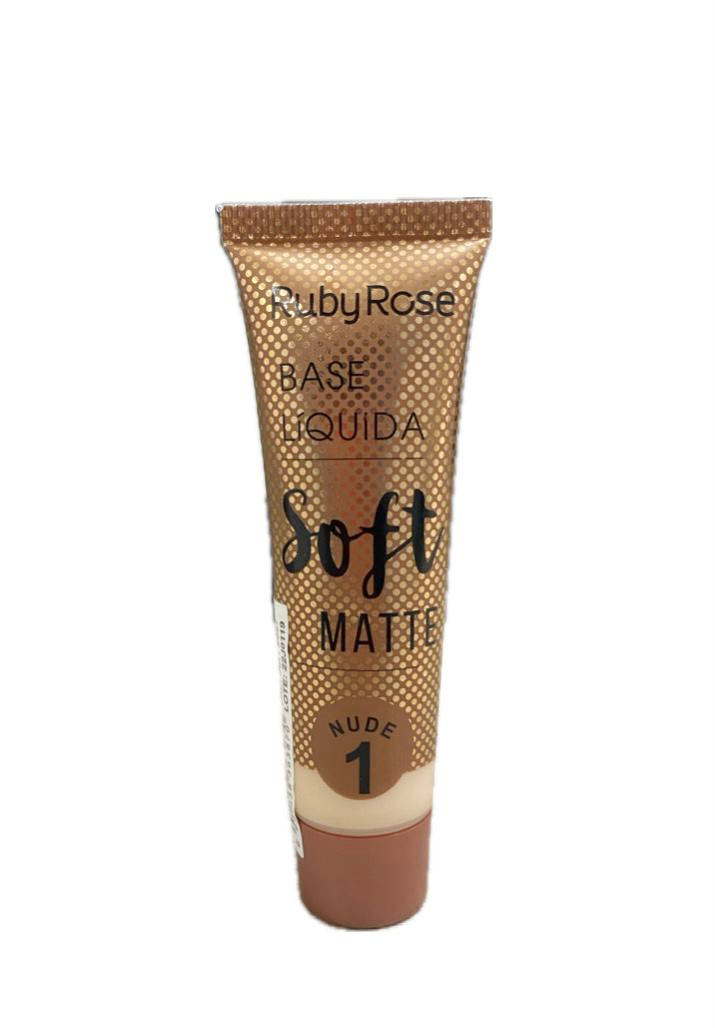 BASE LIQUIDA RUBY ROSE SOFT MATTE #1 NUDE X 29 ML