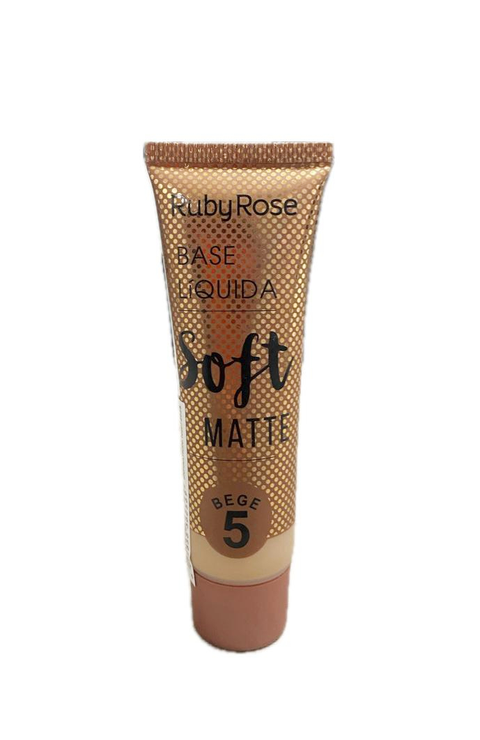 BASE LIQUIDA RUBY ROSE SOFT MATTE BEGE #5 X 29 ML