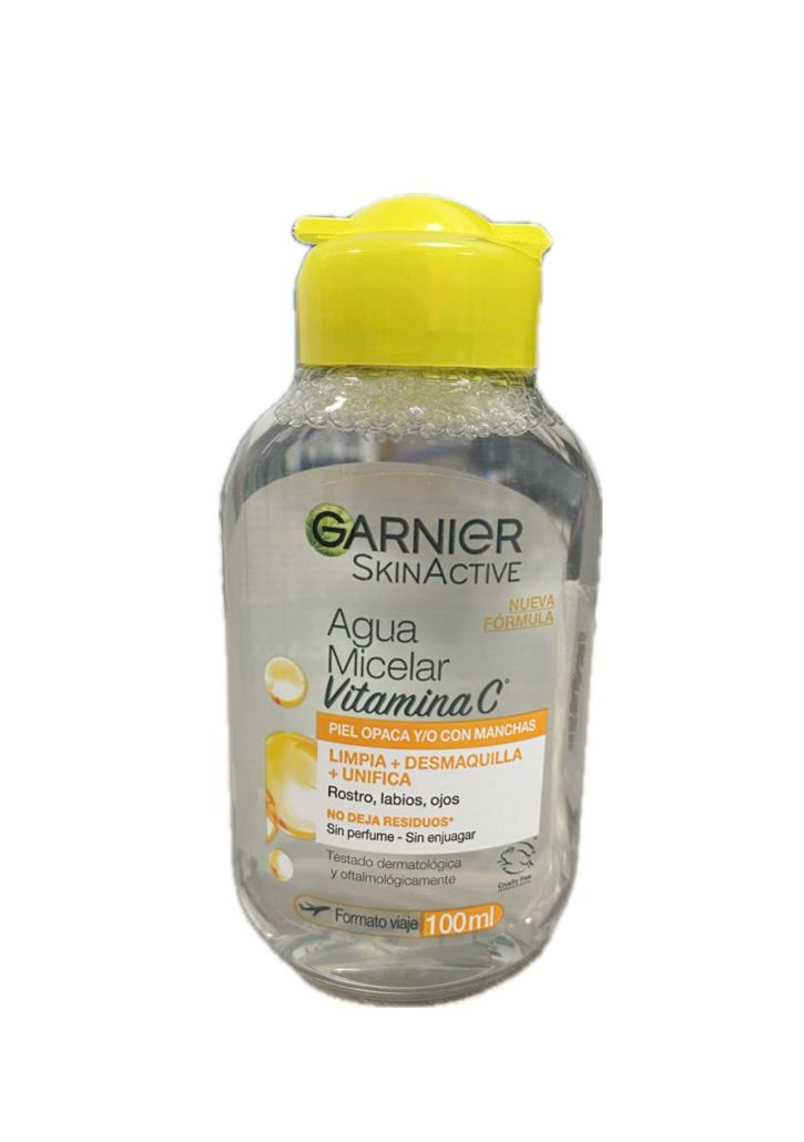 AGUA MICELAR GARNIER CON VITAMINA C  FRASCO X 100 ML 