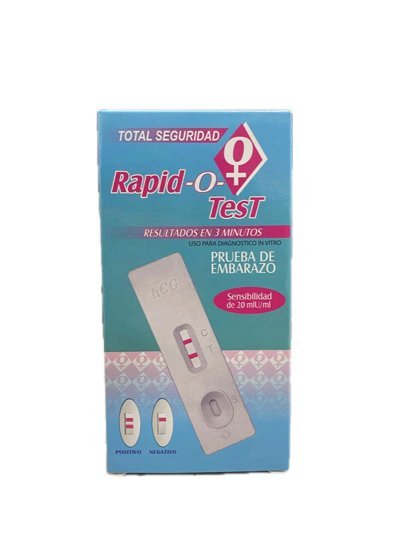 PRUEBA DE EMBARAZO RAPID-O- TEST CAJA X 1 UNIIDAD