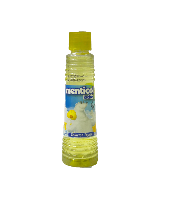 LOCION MENTICOL AMARILLO PEQUEÑO FRASCO X 60 ML