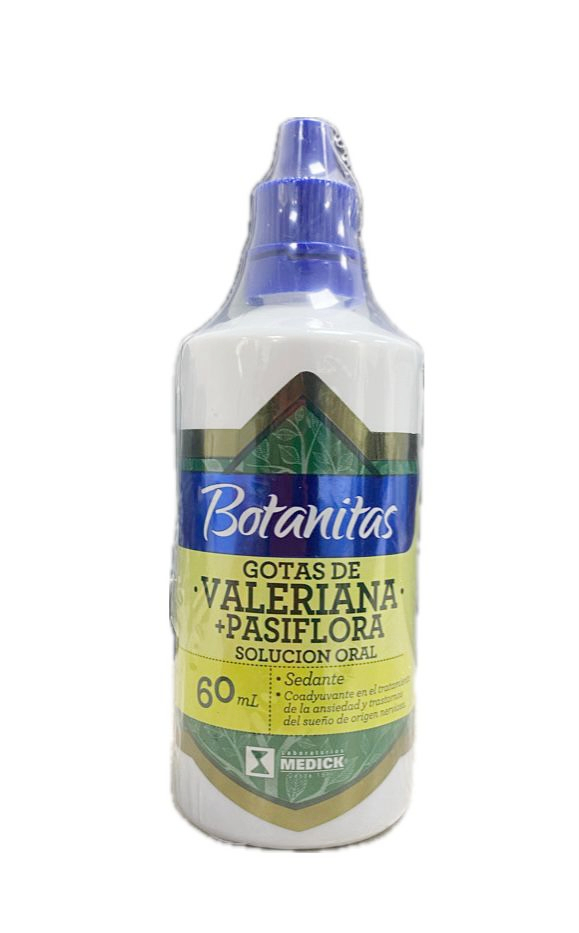GOTAS DE VALERIANA+PASIFLORA SOLUCION ORAL FRASCO X 60 ML MEDICK