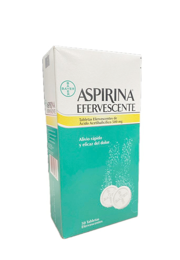 ASPIRINA EFERVESCENTE 500 MG CAJA X 50 TABLETAS