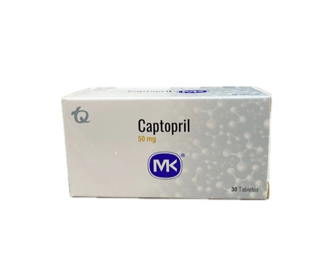 CAPTOPRIL 50 MG CAJA X 30 TABLETAS MK