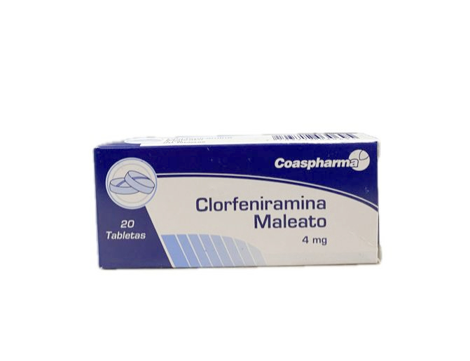 CLORFENIRAMINA 4 MG CAJA X 20 TABLETAS CPHARMA