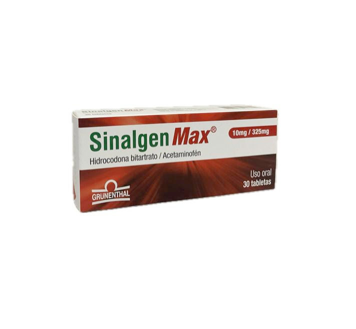 SINALGEN MAX 10MG/325MG CAJA X 30 TABLETAS 