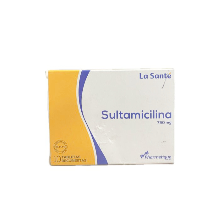 SULTAMICILINA 750 MG CAJA X 10 TABLETAS LA SANTÉ 