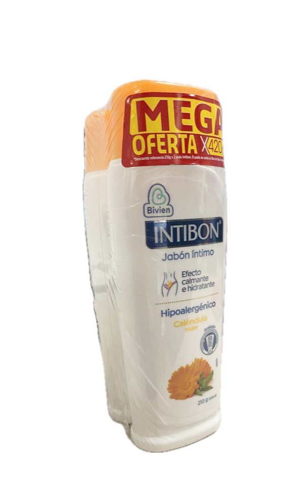 2 JABON INTIMO INTIBON CALENDULA MUJER FRASCO X 210 GR