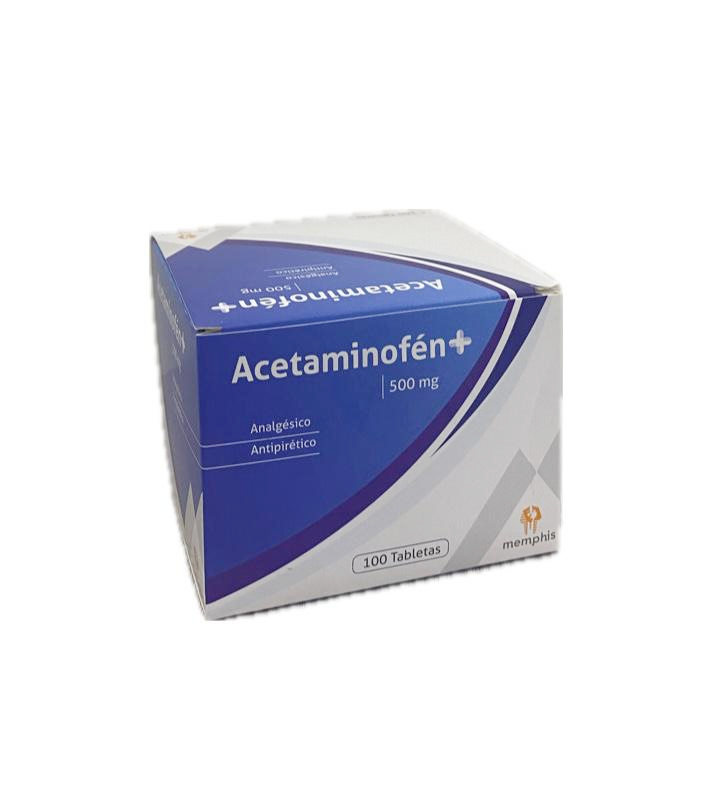 ACETAMINOFEN 500 MG CAJA X 100 TABLETAS MEMPHIS