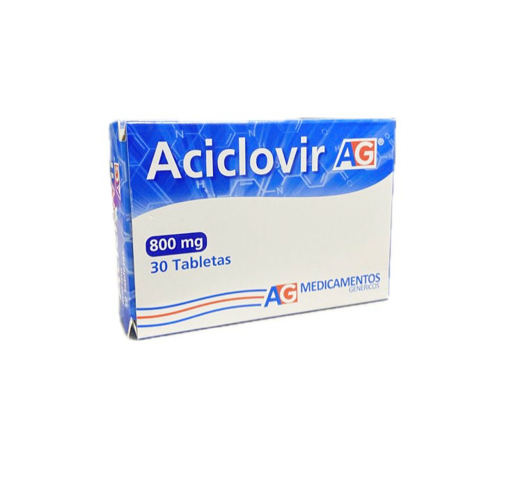 ACICLOVIR 800 MG CAJA X 30 TABLETAS AG