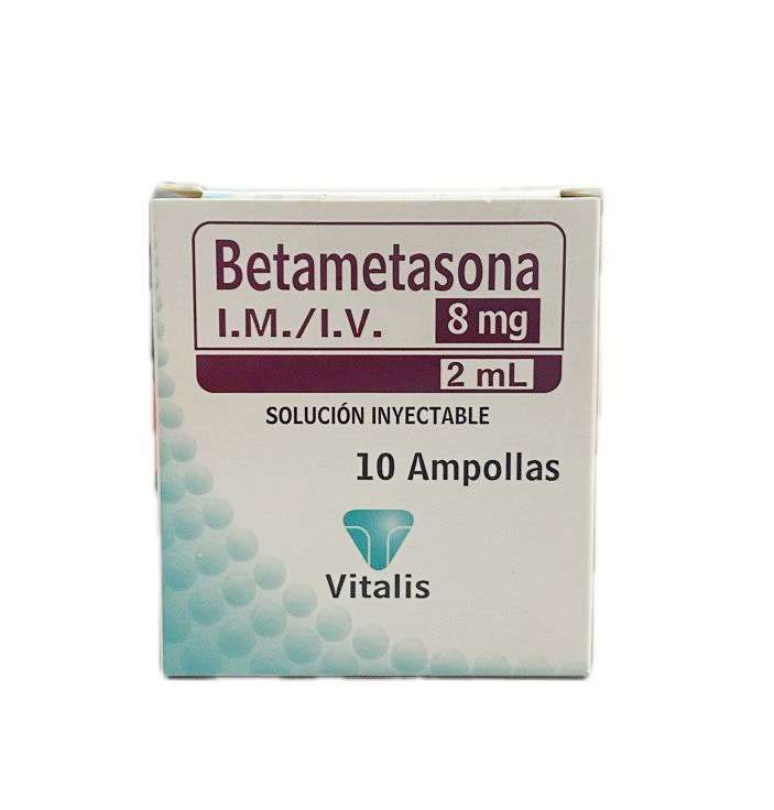 BETAMETASONA 8 MG/2ML CAJA X 10 AMPOLLAS VITALIS