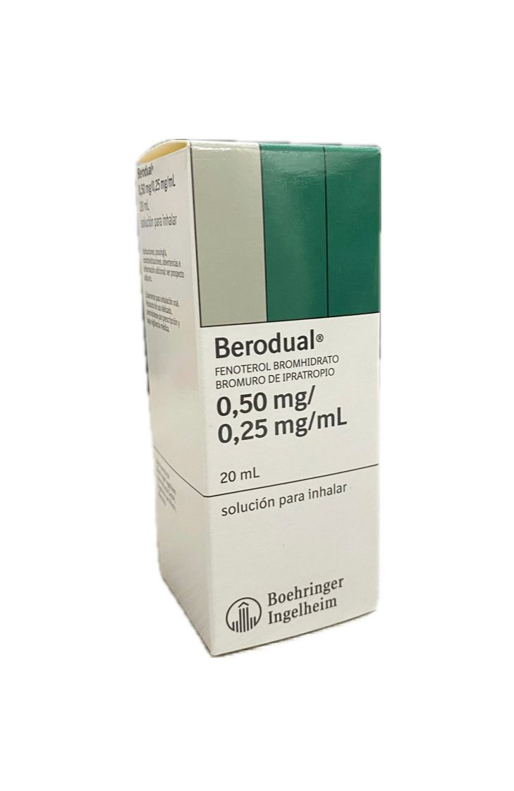 BERODUAL 50MG/0,25MG SOLUCION PARA INHALAR FRASCO X 20 ML