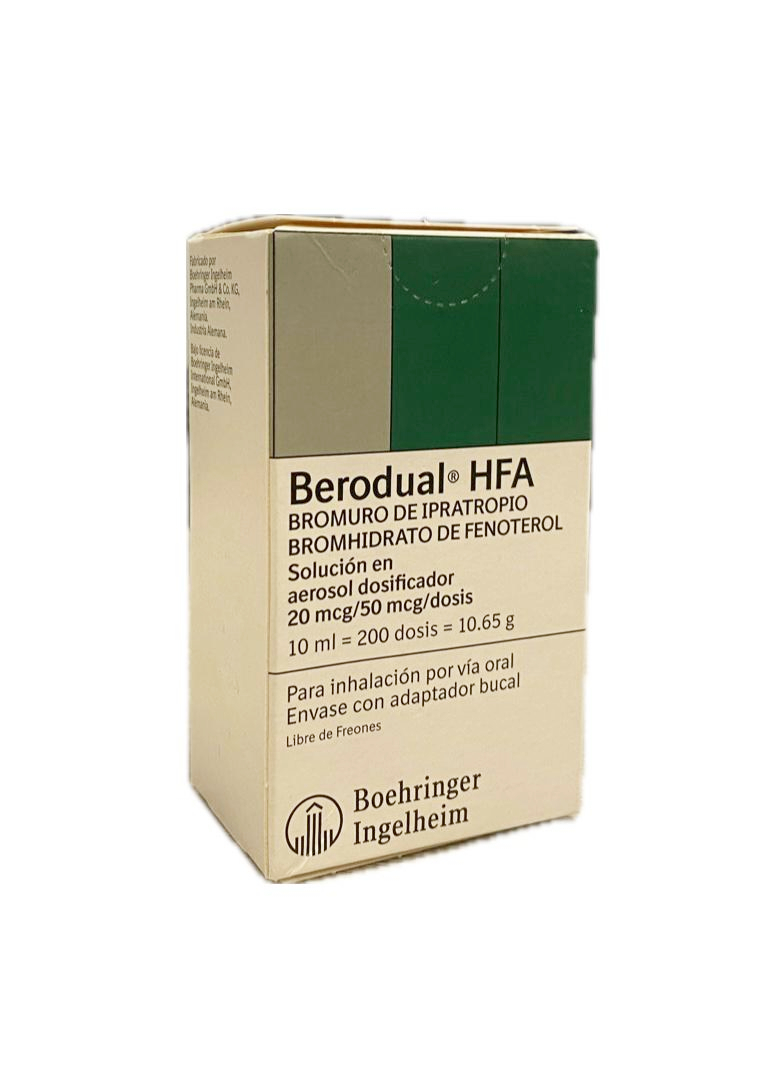 BERODUAL HFA INHALADOR 200 DOSIS FRASCO X 10 ML