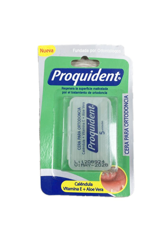 CERA PROQUIDENT ORTODONCIA CALENDULA ESTUCHE X 5 UNDS
