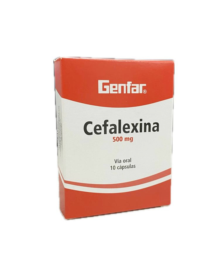 CEFALEXINA 500 MG CAJA X 10 CAPSULAS GENFAR 