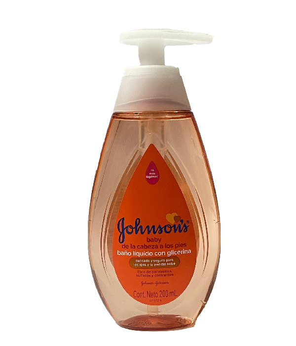 BAÑO JOHNSONS BABY DE PIES A CABEZA FRASCO X 200 ML