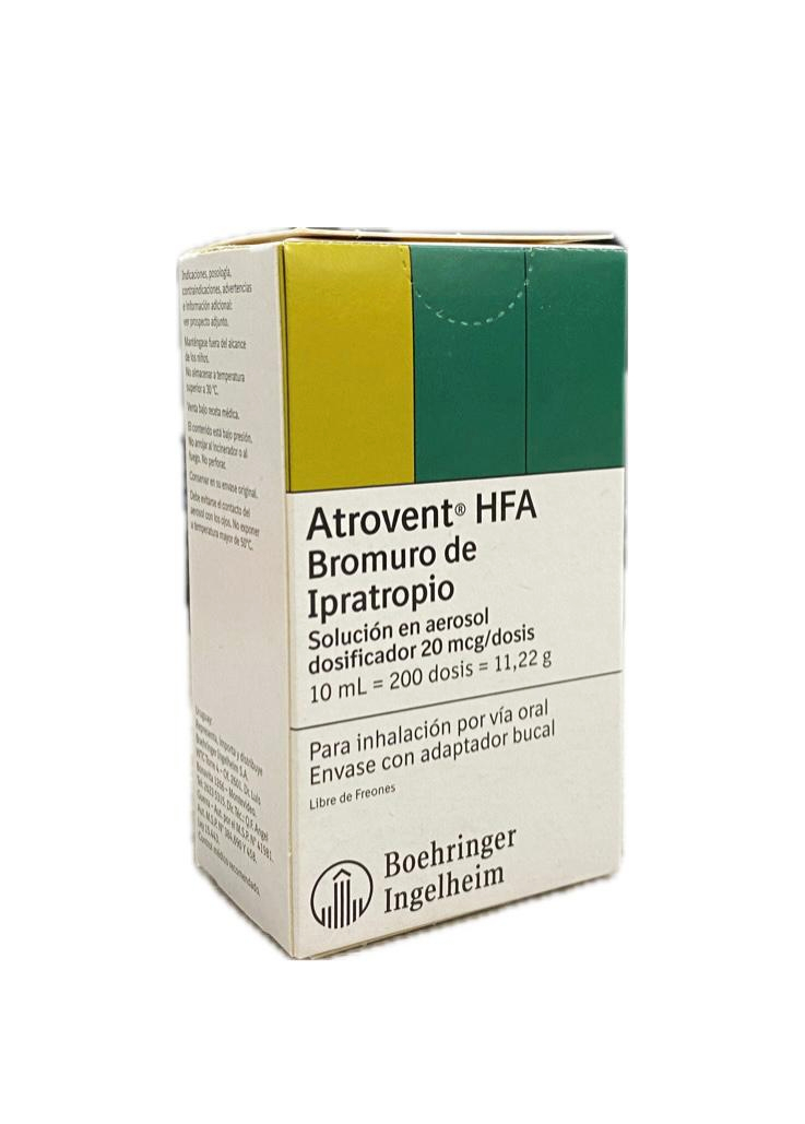 ATROVENT HFA 20 MCG INHALADOR FRASCO X 10 ML