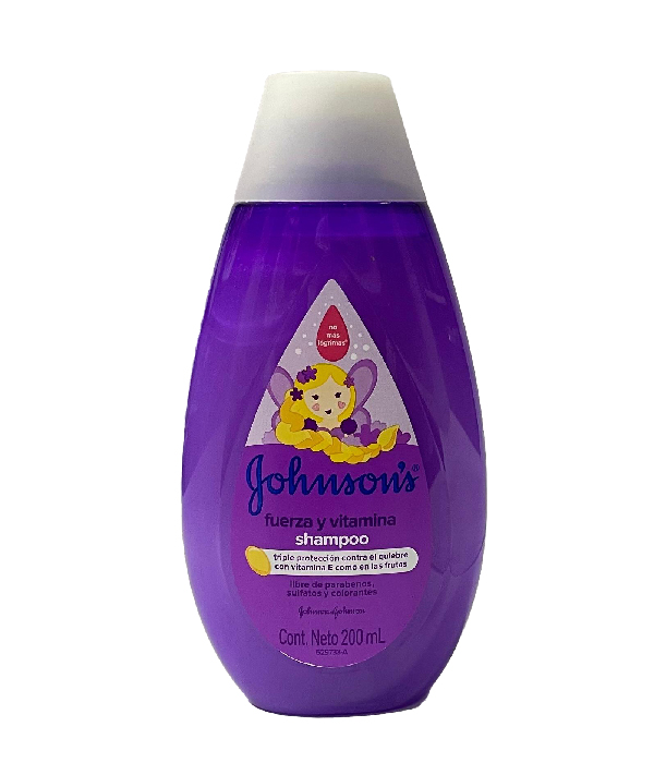 SHAMPOO JOHNSONS BABY FUERZA Y VITAMINA E FRASCO X 200 ML