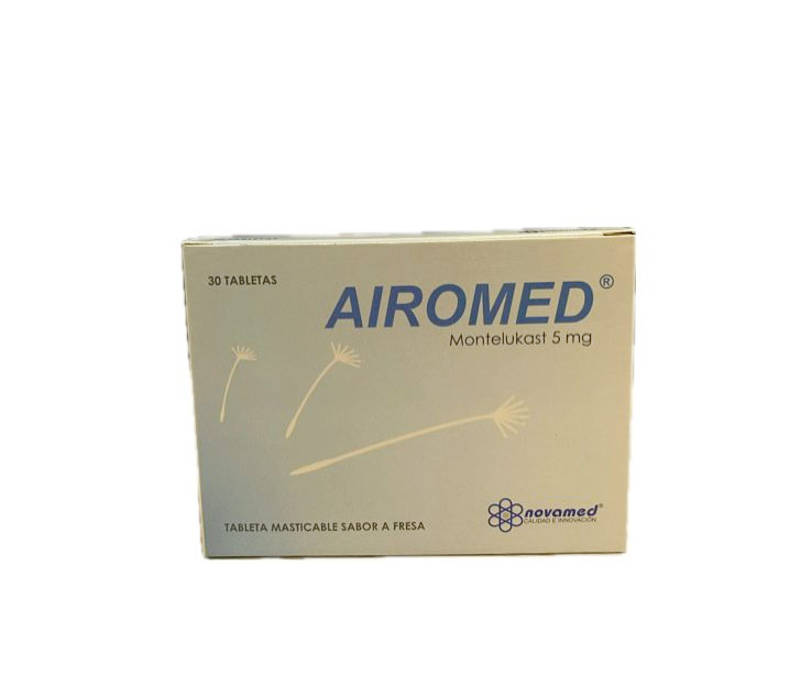 AIROMED 5 MG CAJA X 30 TABLETAS MASTICABLES NOVAMED 