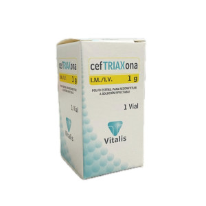 CEFTRIAXONA 1 G CAJA X 1 AMPOLLA VITALIS 