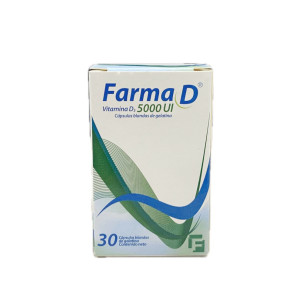 FARMA D VITAMINA D3 5000 UI FRASCO X 30 CAPSULAS BLANDAS 