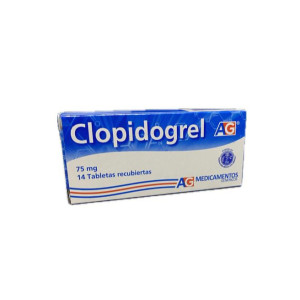 CLOPIDOGREL 75 MG CAJA X 14 TABLETAS AG 