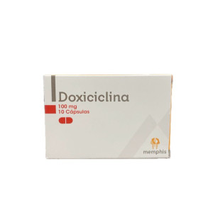 DOXICICLINA 100 MG CAJA X 10 CAPSULAS MEMPHIS