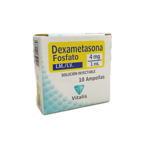 DEXAMETASONA 4 MG/1ML CAJA X 10 AMPOLLAS VITALIS 