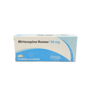MIRTAZAPINA 30 MG CAJA X 10 TABLETAS HUMAX 