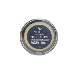 POLVO COMPACTO VOGUE MATE NATURAL TRIGUEÑO X 14 G