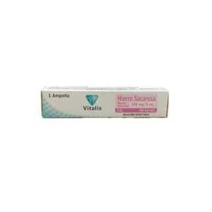 HIERRO SACAROSA 100MG/5ML CAJA X 1 AMPOLLA VITALIS 