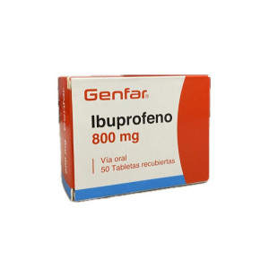 IBUPROFENO 800 MG CAJA X 50 TABLETAS GENFAR 