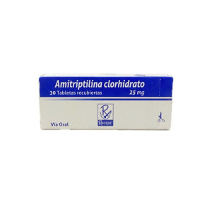 AMITRIPTILINA 25 MG CAJA X 30 TABLETAS BUSSIE