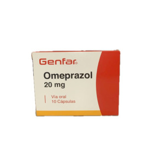 OMEPRAZOL 20 MG CAJA X 10 CAPSULAS GENFAR