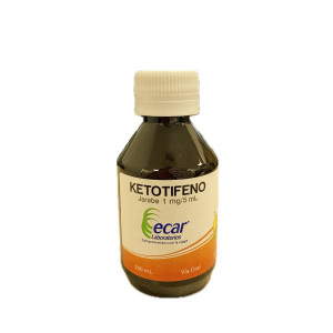 KETOTIFENO 1MG/5ML JARABE FRASCO X 100 ML ECAR