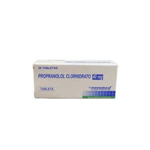 PROPRANOLOL 40 MG CAJA X 20 CAPSULAS NOVAMED