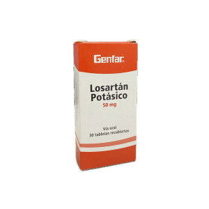 LOSARTAN 50 MG CAJA X 30 TABLETAS GENFAR 