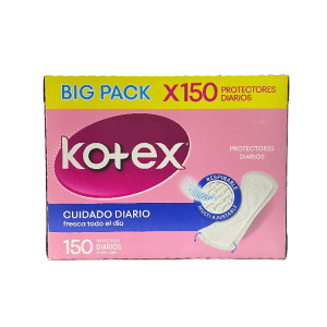 PROTECTORES KOTEX CUIDA DIARIO BIG PACK CAJA X 150 UNIDADES