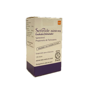SERETIDE 25/250 MCG INHALADOR X 120 DOSIS