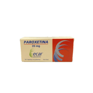PAROXETINA 20 MG CAJA X 30 TABLETAS ECAR