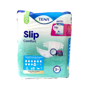 PAÑALES TENA SLIP COMFORT CLASICO  BOLSA 9 X UNDS