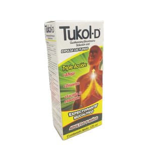 TUKOL-D EXPECTORANTE MUCOLITICO ADULTOS Y NIÑOS FRASCO X 125 ML