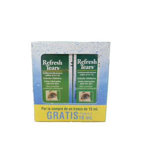 REFRESH TEARS 0.5% GOTAS LUBRICANTES FRASCO X 15 ML GRATIS FRASCO X 10 ML