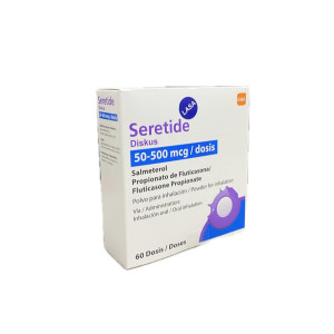SERETIDE DISKUS 50-500 MCG POLVO PARA INHALACION X 60 DOSIS