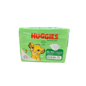 PAÑAL HUGGIES ACTIVE SEC ETAPA 3 XTRA-FLEX PAQUETE X 25 UNIDS