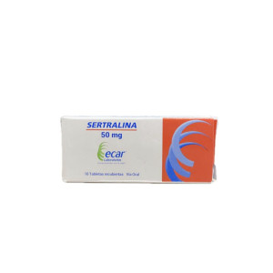 SERTRALINA 50 MG CAJA X 10 TABLETAS ECAR